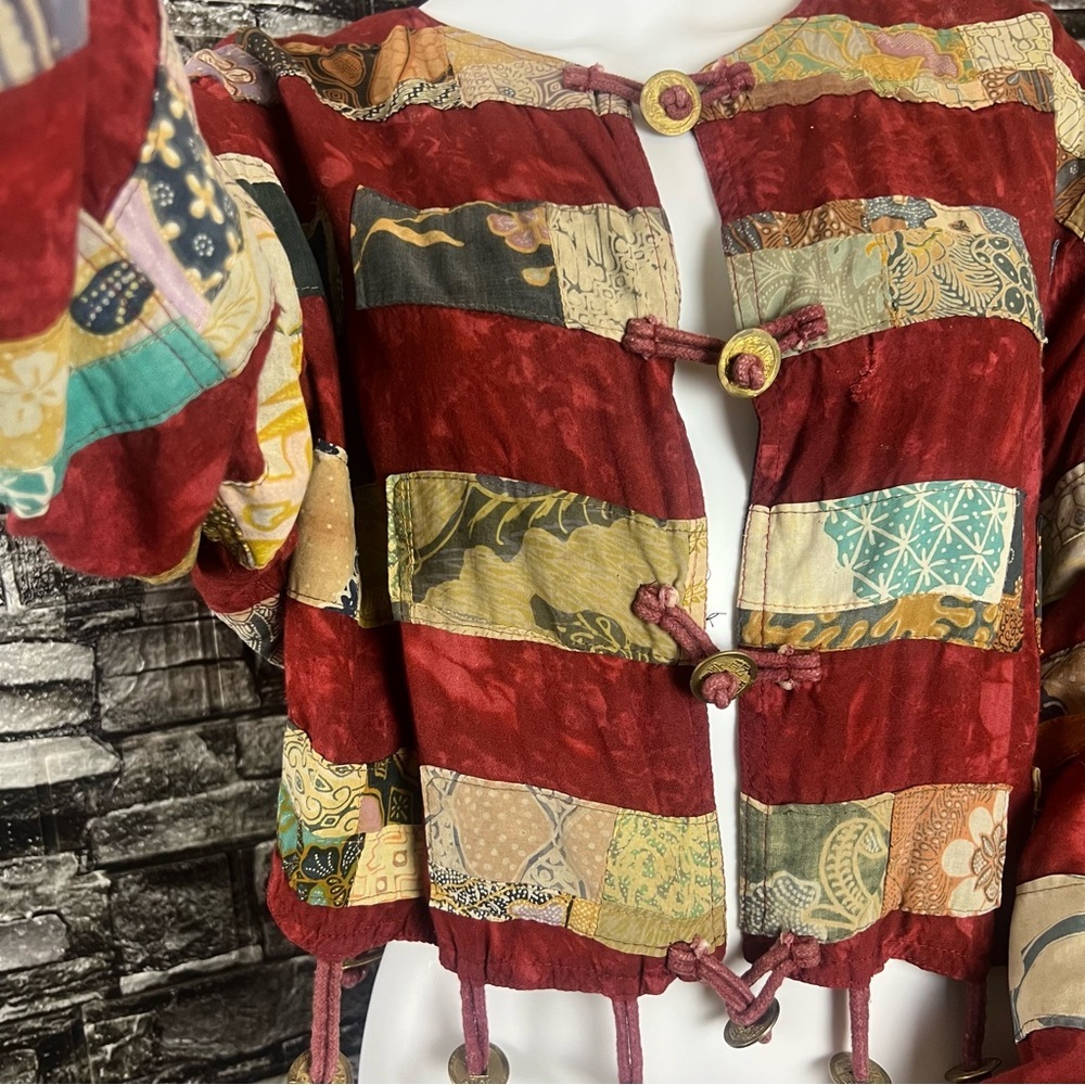 Vintage Vibrant Patchwork Jacket With Unique Butt… - image 4